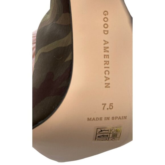 Good American Women Sz 7.5 Camouflage Sherpa Calf Thigh High Boots Sold Out NIB - Picture 8 of 11